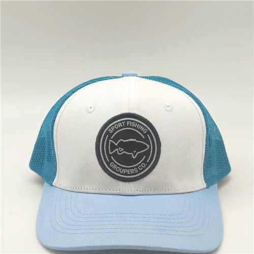 TRUCKER CAP GROUPERS White Blue Blue