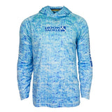 HOOK&TACKLE FISH SHADOWS WICKED DRY & COOL FISHING HOODIE Blue