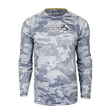 HOOK&TACKLE FRACTAL CAMO WICKED DRY & COOL FISHING SHIRT Grey