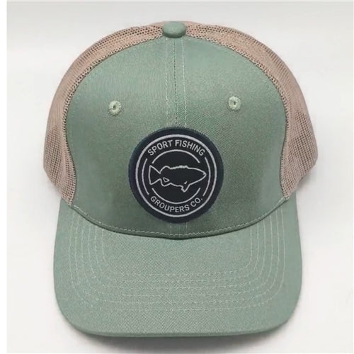 TRUCKER CAP GROUPERS LIGHT GREEN KHAKI